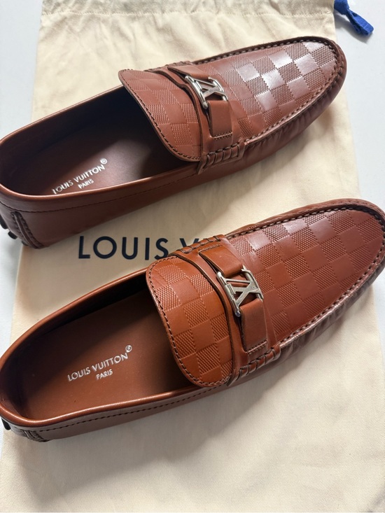 Louis Vuitton Other - Louis Vuitton Men’s Tan Brown Leather Checkerboard Loafers
